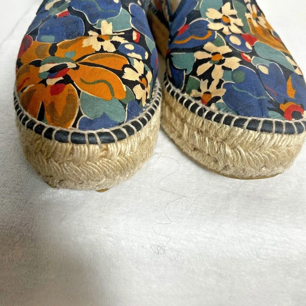 Gaimo Womens Espadrilles Shoes Vibrant Blue Multicolored Floral Size EU 40/ 9.5